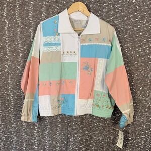 Vintage Koret Francisca Petites Patchwork Jacket Cottagecore Women's Medium